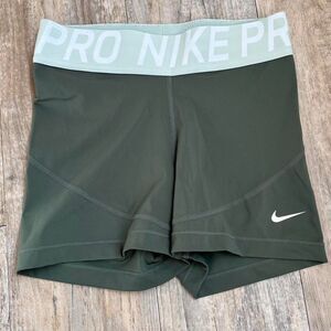 Nike Compression Biker Shorts Women's S Green White